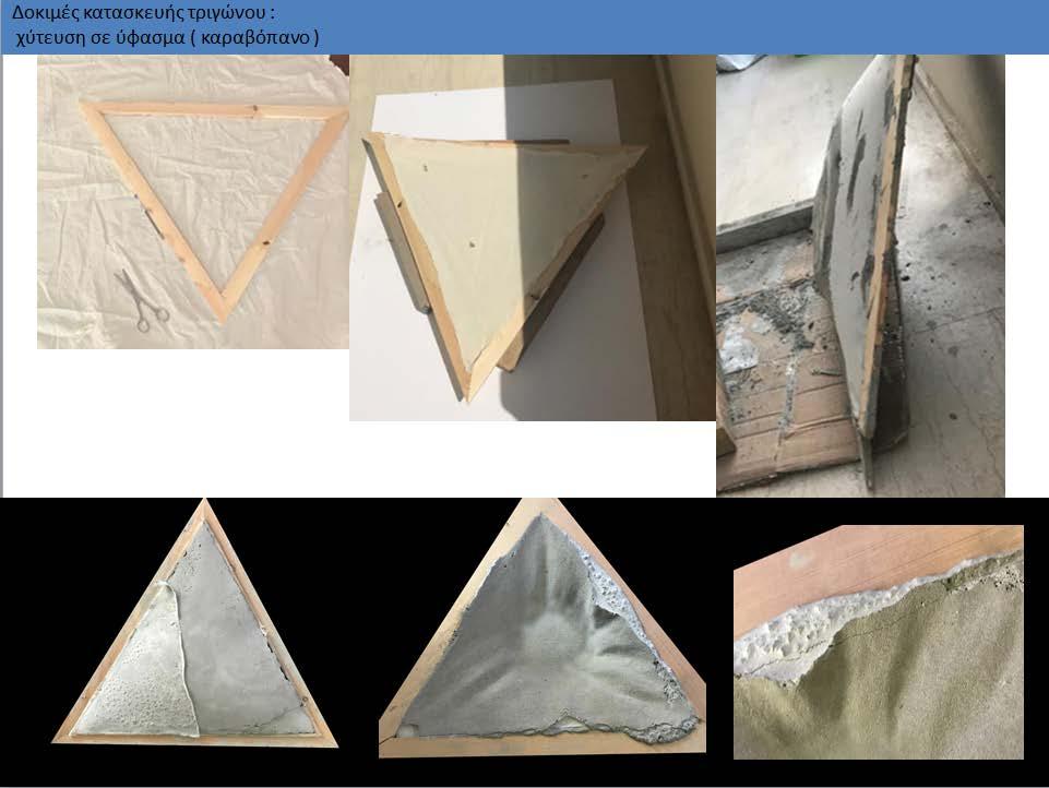 Δοκιμές κατασκευής τριγώνου :
