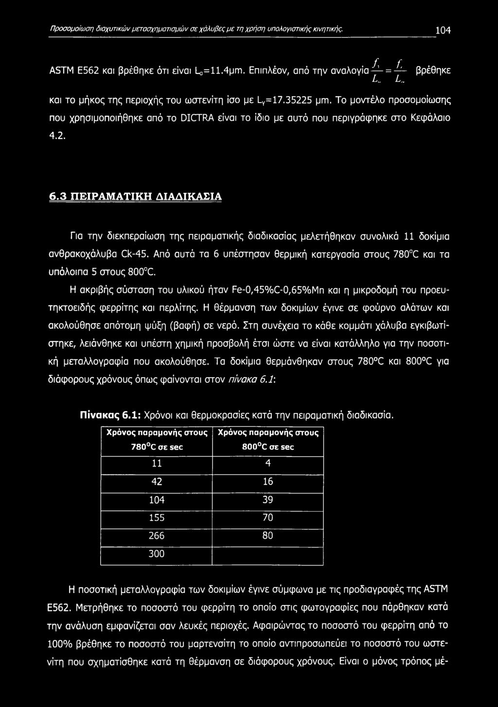 3 ΠΕΙΡΑΜΑΤΙΚΗ ΔΙΑΔΙΚΑΣΙΑ Για την διεκπεραίωση της πειραματικής διαδικασίας μελετήθηκαν συνολικά 11 δοκίμια ανθρακοχάλυβα Ck-45.