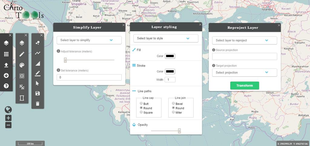 Μεταπτυχιακών Σπουδών Γεωπληροφορική CARTO TOOLS