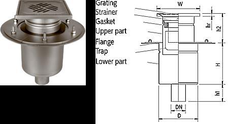 ΒΙΟΜΗΧΑΝΙΚΑ ΣΙΦΩΝΙΑ MINI (ΠΕΡΙΟΧΕΣ ΠΕΖΩΝ) 150x150mm ΦΛΑΝΤΖΑ (2 ΤΜΗΜΑΤΩΝ) ΚΑΘΕΤΗ ΕΞΟΔΟΣ Τετράγωνα σιφώνια βιομηχανικών εφαρμογών ΜΙΝΙ για