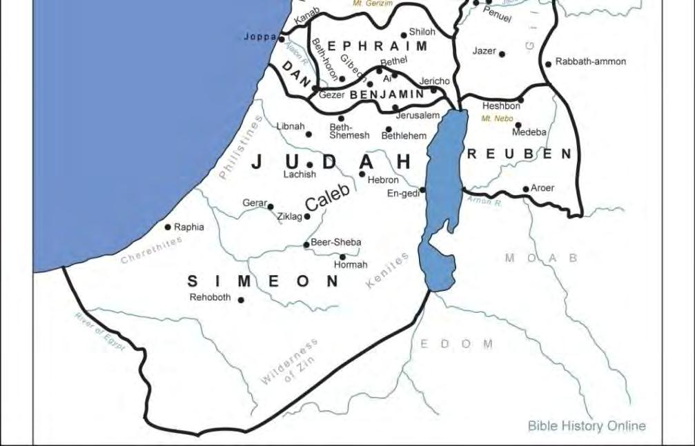 3.2 Η Περίοδος της Αμφικτιονίας Την περίοδο αυτή οι Ισραηλίτες παρουσιάζονται πλέον να ελέγχουν συγκεκριμένη γεωγραφικά περιοχή όχι ωστόσο ως ενιαίο κράτος αλλά ως μικρότερες μονάδεςκρατίδια, έντεκα
