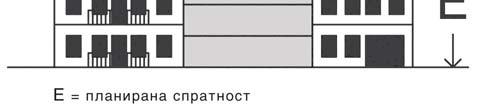 se gara`a nalazi; - minimalna {irina fronta parcele je 12 m; - indeks izgra enosti gara`e mo`e biti maksimalno 20% ve}i od indeksa izgra enosti zone u kojoj se nalazi; slika 6 - spratnost, tj.