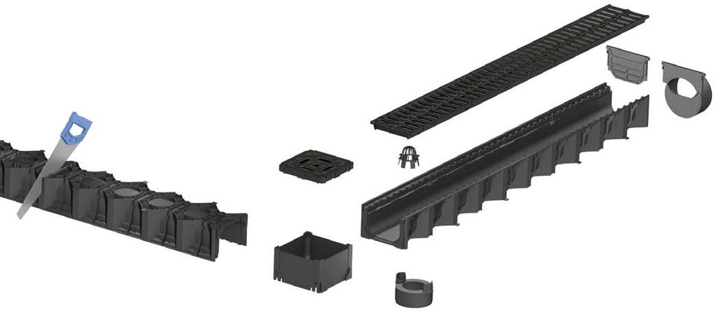 structură hexagonală Pe un metru sunt posibile 8 puncte de descărcare (amprente Ø 50mm).