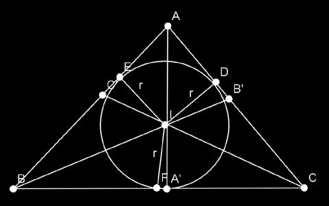 r S p S - aria triunghiului p - semiperimetrul r - raza cercului înscris în triunghi d) Mediatoarea (unui segment) dreapta