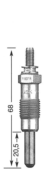SERIES OF GLOW PLUG (ACTUAL SIZE) Y-810