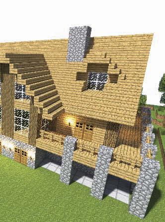 3 Κτίστε τους τοίχους του πρώτου ορόφου με ξύλινες σανίδες επάνω στις