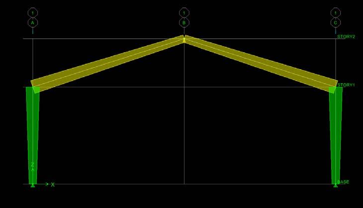 Bài 19: Khung Tiền Chế. 1.6m C B D 3.2m A 2x5m=10m E Bước 1: Tạo lưới. Bước 2: Cho hình ở vị trí hình chiếu đứng trục 1.