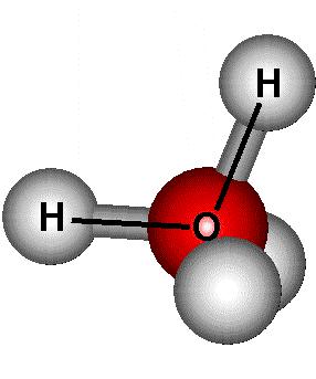 מולקולת המים : 2 היאHO אבל אטומי המימן של כל מולקולה מתחלפים כל הנוסחה למולקולת המים הזמן בתהליכים של, Protonation / deprotonation זמן המנוחה הממוצע הוא בערך 1 מיליונית שניה, למרות שזהו זמן קצר הוא