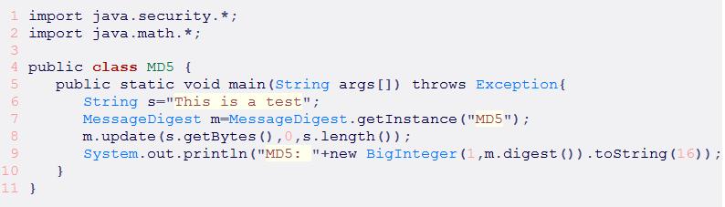 MD5 java