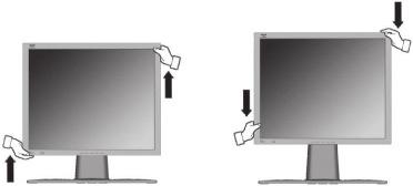 Οριζόντιος/κατακόρυφος προσανατολισμός Η LCD οθόνη μπορεί να λειτουργήσει είτε σε οριζόντιο είτε σε κατακόρυφο προσανατολισμό.