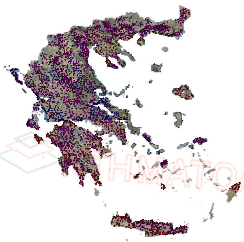 Χωρικοί έλεγχοι- οριζοντιογραφική ακρίβεια ορθοεικόνων Όρια συμμόρφωσης: RMSEx, RMSEy <= 0.