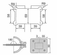 Max weight/panel: 50kg Max panel width: 900mm Material: Zinc, Stainless