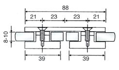 Glass Connectors / Glass Supports / Stainless Steel Glass Canopy Τακάκι Ντουζιέρας Γυαλί-Τοίχος 90 Μέγ.