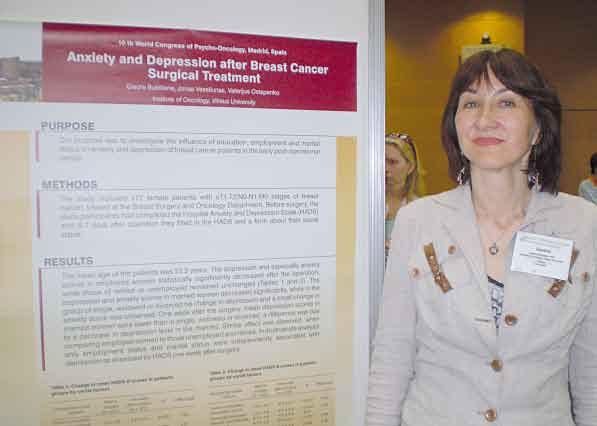 2008 / Nr. 21 / 3 psl. ONKOLOGO PUSLAPIAI Lietuvos psichosocialinės onkologijos specialistai tarptautinės organizacijos nariai 2008 m. birželio 9 13 d.