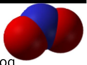 Gas crveno-smeđe boje, karakterističnog mirisa. Otrovan gas prouzrokuje ozbiljna oštećenja pluća sa produženim dejstvom.