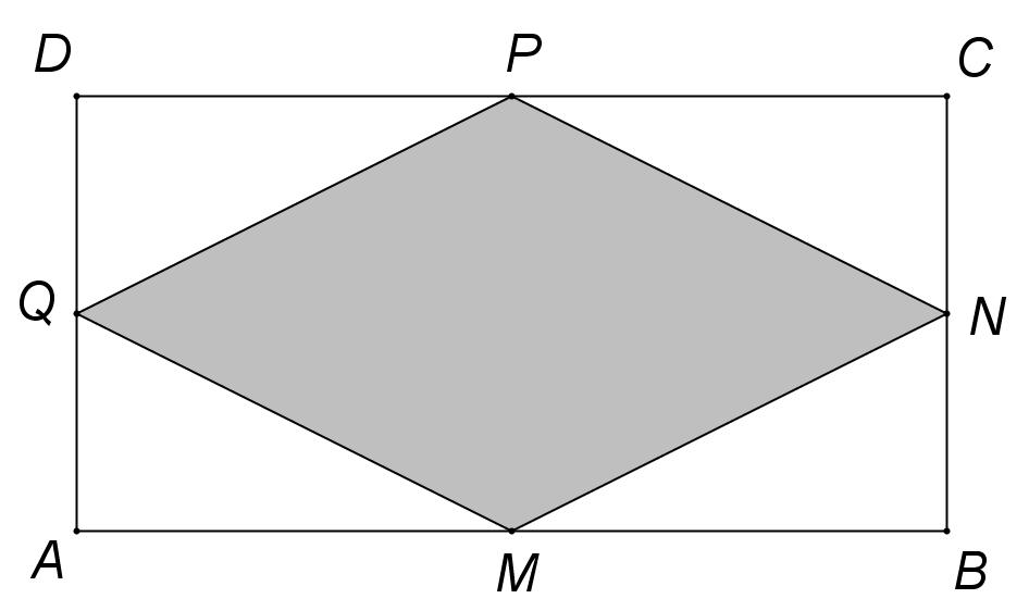 014 mod5 1 În Figura sunt reprezentate schițele a două suprafețe agricole Suprafața ABCD are forma unui romb cu AB 4dam şi m BAD 30, iar suprafața MNPQ este un pătrat Figura a) Calculaţi perimetrul