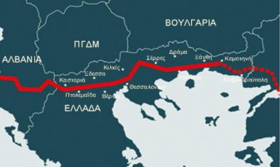 4.7.1 Ο ΑΝΤΑΓΩΝΙΣΤΙΚΟΣ ΑΓΩΓΟΣ TAP ΣΤΟ ΕΛΛΗΝΙΚΟ ΕΔΑΦΟΣ Ο Aδριατικός Αγωγός Φυσικού Αερίου (Trans Adriatic Pipeline, TAP) είναι ένας υπό σχεδιασμό αγωγός με σκοπό την μεταφορά φυσικού αερίου από τα