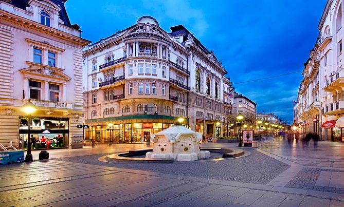 Σας προτείνουμε το μεγάλο πεζόδρομο της οδού Κνεζ Μιχαήλοβα, όπου θα βρείτε πολλά και όμορφα καταστήματα για πιθανές σας αγορές.