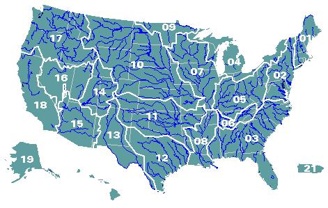 09Souris - Red - Rainy 10Missouri 11Arkansas - White - Red 12Texas - Gulf 13Rio Grande