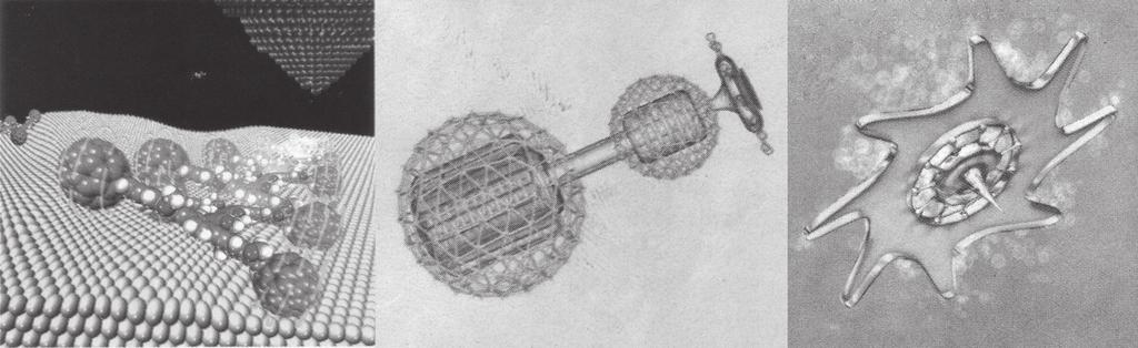 stru^ni i nau^ni radovi Минијатурна верзија харвардског мотора аутора био је штап од злата и платине отприлике дугачак као бактеријска ћелија (два микрона) и упола широк (350 нанометара).