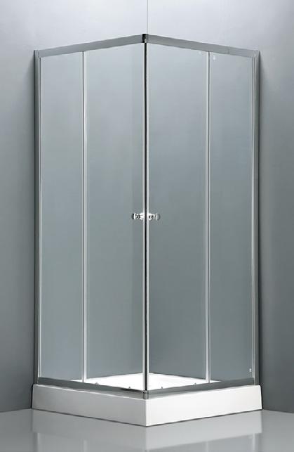 MEDITERAN tuš kabina kvadratna kaljeno sigurnosno 5 mm profil aluminij