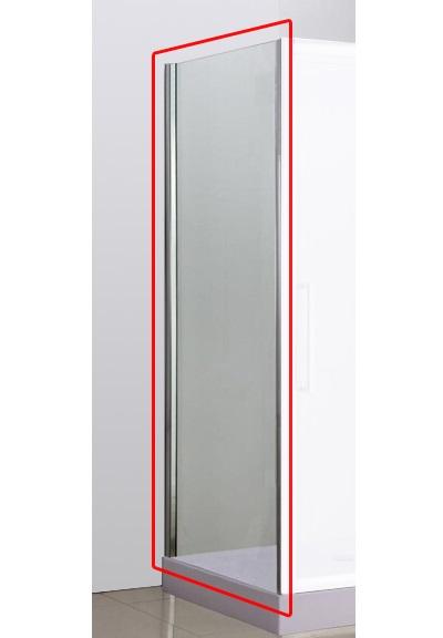ADRIA tuš stijena kaljeno sigurnosno 6 mm profil aluminij krom, podesiv (20 mm) Za modele A9070, A9074,