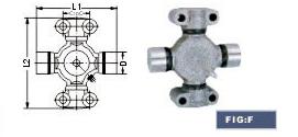U-JOINT WITH 2 WING BEARINGS AND 2 GROOVED OR PLAIN ROUND BEARINGS FIG PART NO D/CtoC L1/L2 SPICER PRECI SION ROCK WELL CATER PILLAR WING&ROUND BEARING TYPE F 5-2031X 25.4/33.34 55.2/79.