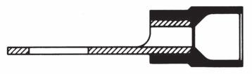 Izolirani crimp-kabel papu~i Izoliranite kabelski stopici vo asortiman so pre~nik od 0,5 do 6 mm 2 i vo tri razli~ni formi: