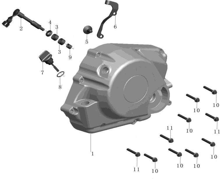 E-12:ASSIEME CARTER DX 1 2.23.0112.1010S DD250E-9-0112101 Cover comp,right crankcase 1 66,00 2 2.20.0112.1100S DD250E-0112110A lever comp, clutch 1 5,00 3 2.20.0112.12000 DD250E-0112120 Bearing HK1210 2 1,45 4 2.