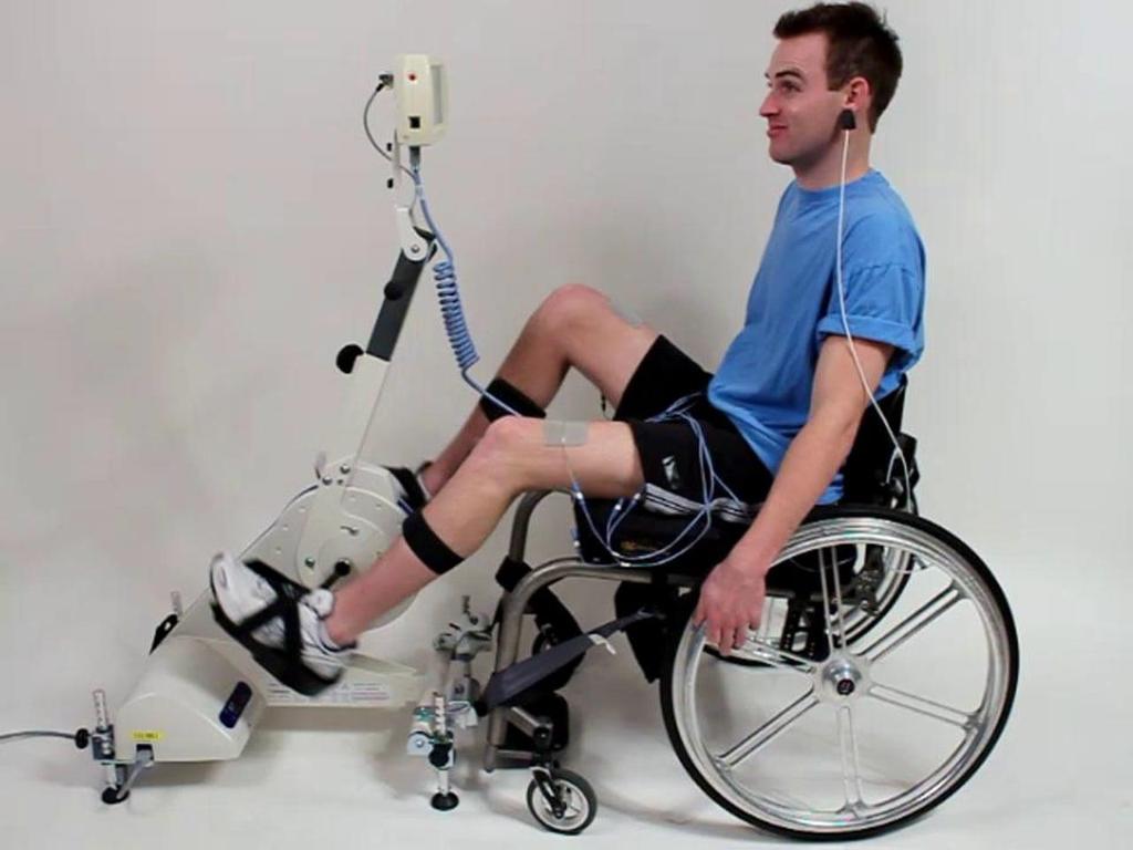Fes-Cycling Αυτή η άσκηση χρησιμοποιεί επιφανειακά ηλεκτρόδια για τον μυϊκό ερεθισμό ώστε να είναι δυνατή μια κυκλική κίνηση 360 μοιρών (Εικόνα 3.5).