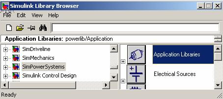 Nakon čega se otvara radno polje Power system blockset i biblioteka blokova: Slika br. 7.