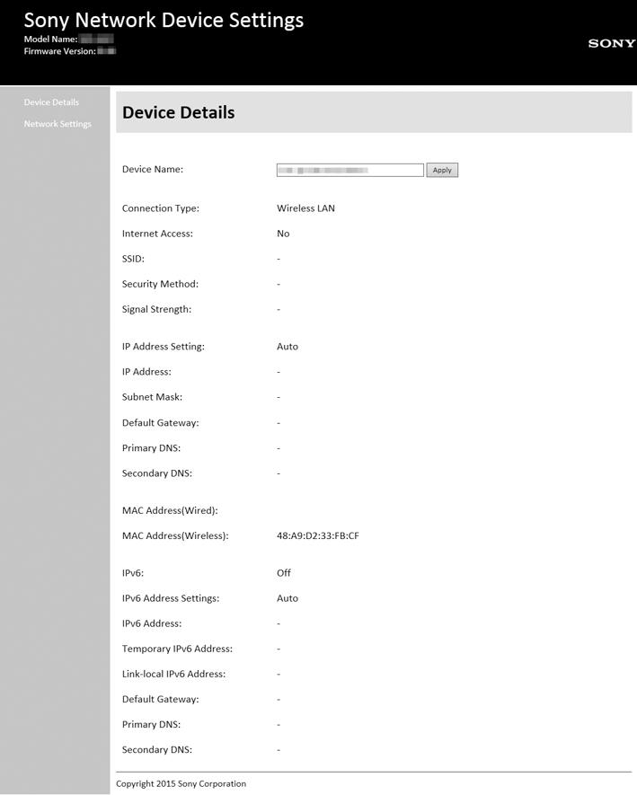 5 Pilih [Network Settings] daripada menu.