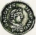 Νόμισμα του Καρλομάγνου (περ.812). Φέρει την επιγραφή στα λατινικά: Κάρολος, Αυτοκράτορας Αύγουστος. Παρίσι, Εθνική Βιβλιοθήκη.
