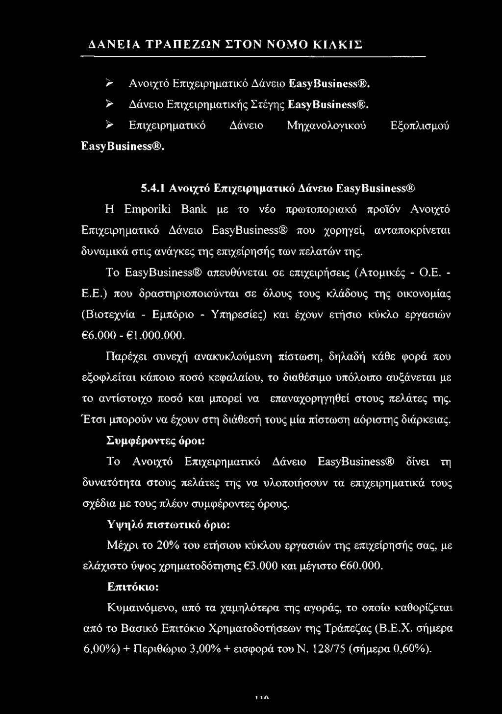 των πελατών της. To EasyBusiness απευθύνεται σε επιχειρήσεις (Ατομικές - Ο.Ε.