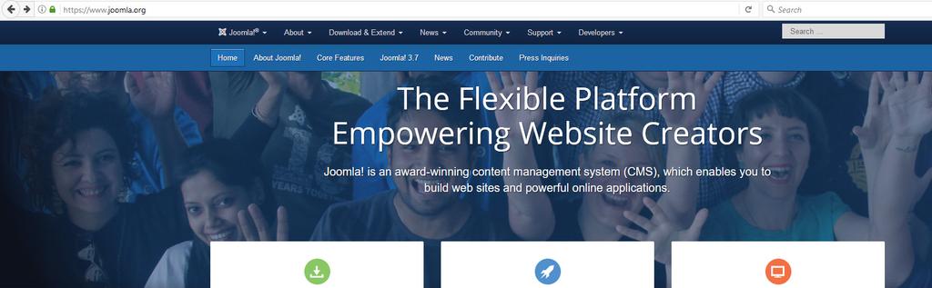 Ελάχιστες Απαιτήσεις Πλατφόρμας Joomla Προκειµένου να δηµιουργηθεί η βάση δεδοµένων καθώς και τα απαραίτητα αρχεία για να τρέξει το Joomla θα πρέπει να γίνει η εγκατάσταση της πλατφόρµας.