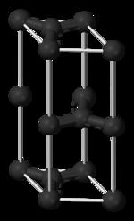 Atomi u slojevima vezani su jakim kovalentnim vezama, ali su sami slojevi povezani slabim Van der Valsovim vezama, što im omogućava da klize jedan preko drugog, tako da se grafit otire.