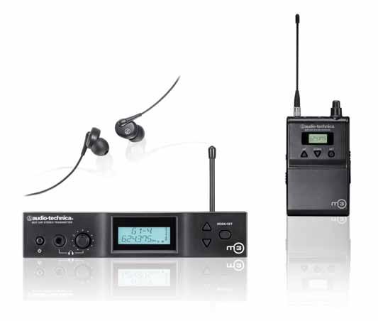 Ασύρματο σύστημα in-ear monitor m3 ( PC 488-MC 138) Το προηγμένο σύστημα Μ3 της Audio-Technica προσφέρει μία ολοκληρωμένη γκάμα από επαγγελματικά στοιχεία, με επιλογή έως 1321 καναλιών σε συχνότητα