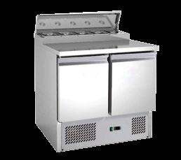 Ψυγεία σαλατών Ψυγείο βιτρίνα επιτραπέζια KARAMCO. Για λεκανάκια GN (δεν περιλαμβάνονται).