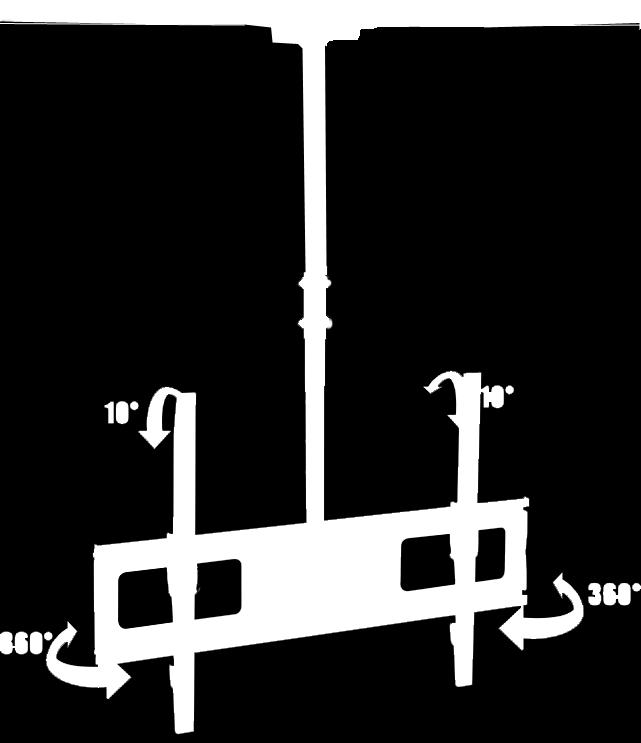 Μέγεθος οθόνης 37" έως 7" Μέγιστο βάρος 5 kg Απόσταση από