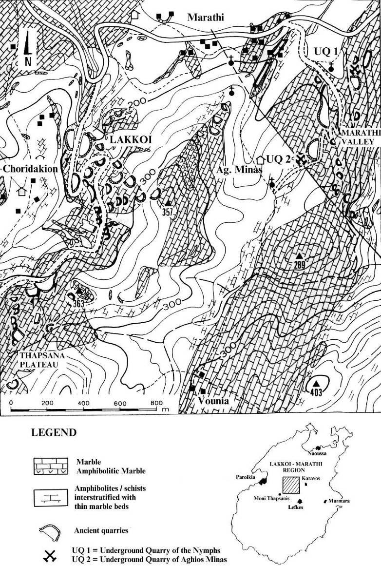 ΝΗΣΟΣ ΠΑΡΟΣ Αρχαία λατομεία Υ. Maniatis, K. Polikreti, "The Characterisation and Discrimination of Parian Marble in the Aegean Region", in "PARIA LITHOS", D.U.