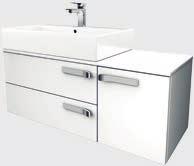 μηχανισμό soft closing Νιπτήρα strada 80 x 45 cm (K078801) Νιπτήρα Active 84 x 46 cm, με μία οπή (T054801) Ένα ντουλάπι & δύο συρτάρια με σύστημα soft closing Ο πάγκος
