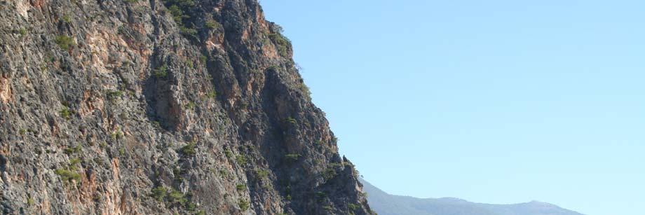LIFE Φωτ. 33. Γενική άποψη της περιοχής «Καλόγηρος» όπου εντοπίζεται Hypericum aciferum Θέση 4. Απότομη βραχώδης πλαγιά, 15 m βορειο-ανατολικά από θέση 3, σε υψόμετρο ~5 m (νότια έκθεση φυτών).