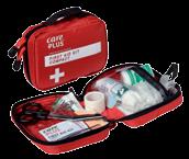 υλικό,  ΔΙΑΣΤΑΣΕΙΣ: 17 x 13 x 5cm TIMH: 22,00 CARE PLUS First Aid Kit Basic Μικρό και εξοπλισμένο με τα απολύτως απαραίτητα