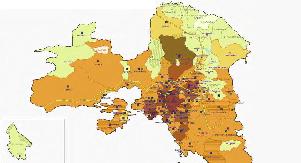 (αποφάσεις Νομαρχών) με βάση το ΠΔ 24-04/03-05-1985 όπως αυτό τροποποιήθηκε στη συνέχεια, ενώ αρκετοί εντάσσονται σε ΓΠΣ.