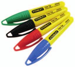 ΜΕΤΡΗΣΗ ΚΑΙ ΣΧΕΔΙΑΣΗ STANLEY MINI ΜΑΡΚΑΔΟΡΟΣ ΛΕΠΤΗΣ ΜΥΤΗΣ Στεγνώνει Γρήγορα - Ιδανικός για την αποφυγή μουτζούρων Σε ποικιλία χρωμάτων, για διαφορετικές εφαρμογές (Μαύρο, Κόκκινο, Πράσινο και Μπλε)