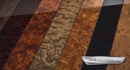Muskat, ξύλο Vavona μπρονζέ, ξύλο Modrone χρυσαφί, ξύλο Tamo σε φυσική απόχρωση