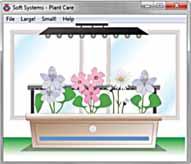 Είσοδος Επεξεργασία Έξοδος Ανατροφοδότηση 2. Να τρέξετε το πρόγραμμα εξομοίωσης και να ανοίξετε το διαδραστικό παράθυρο Φυτώριο/ Plant Care. (Simulation Ò Soft Systems Ò Plant Care) 3.