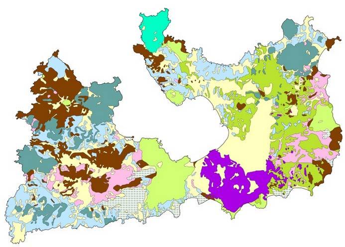 LAYER των Γεωλογικών Σχηματισμών Το πολυγωνικό θεματικό επίπεδο των γεωλογικών σχηματισμών χρήζει ιδιαίτερης μνείας επειδή