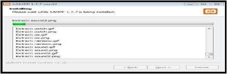 η εγκατάσταση Εικόνα 5: Xampp Installing Η εγκατάσταση έλαβε