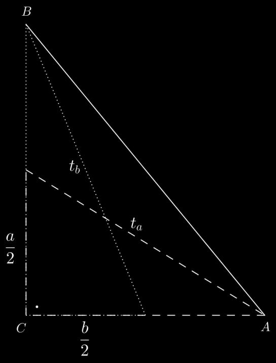 Pitagorina teorema 1. U pravouglom trouglu je t a = 13cm i t b = 73cm. Izračunati dužinu hipotenuze.